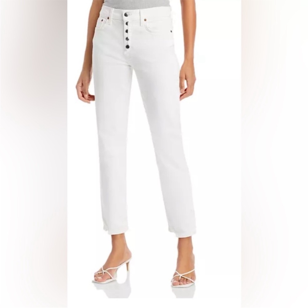 Pistola High Rise White Jeans